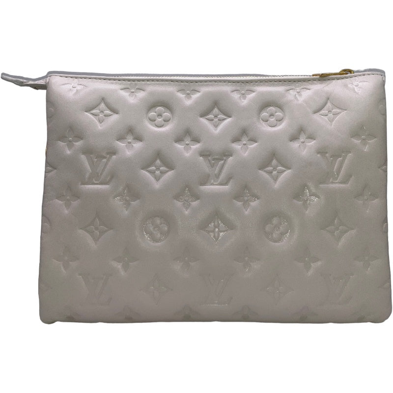 Louis Vuitton Coussin PM Lambskin Leather Shoulder Bag Silver