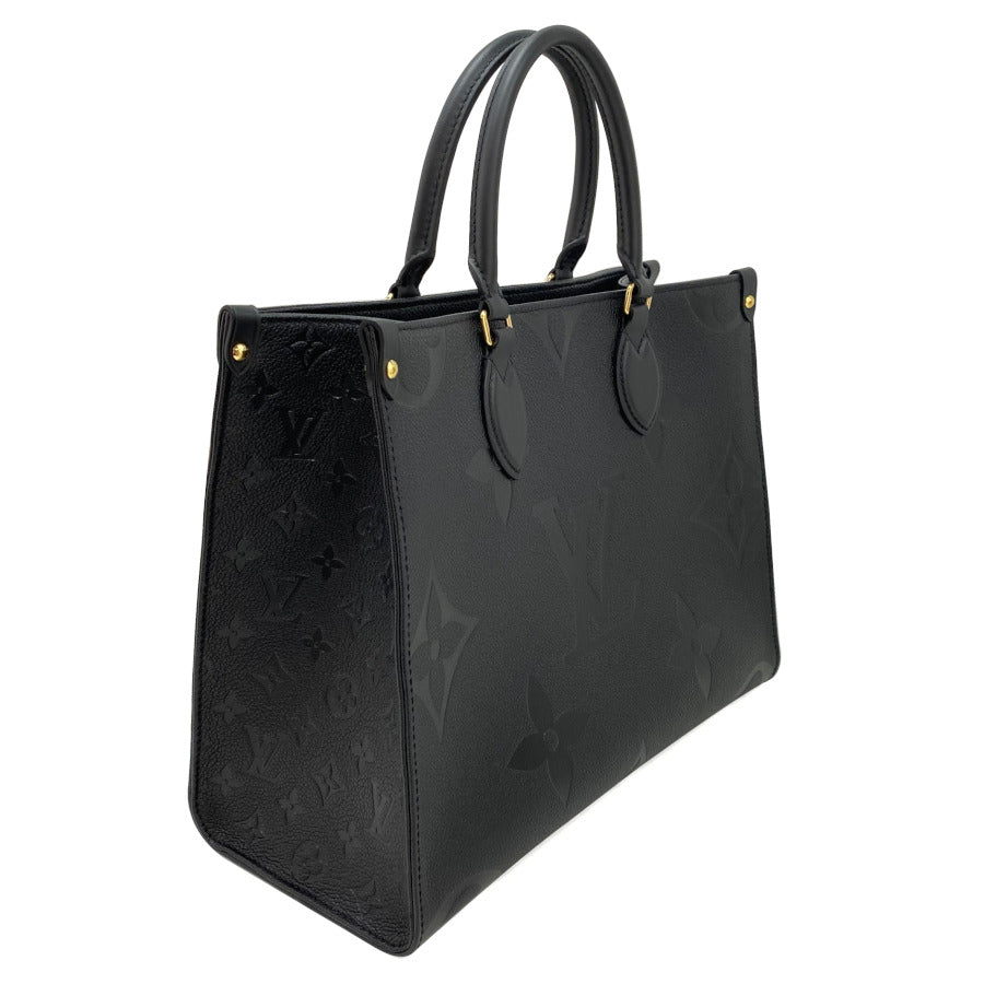Louis Vuitton OnTheGo MM Shoulder Bag Monogram Implant Noir Black