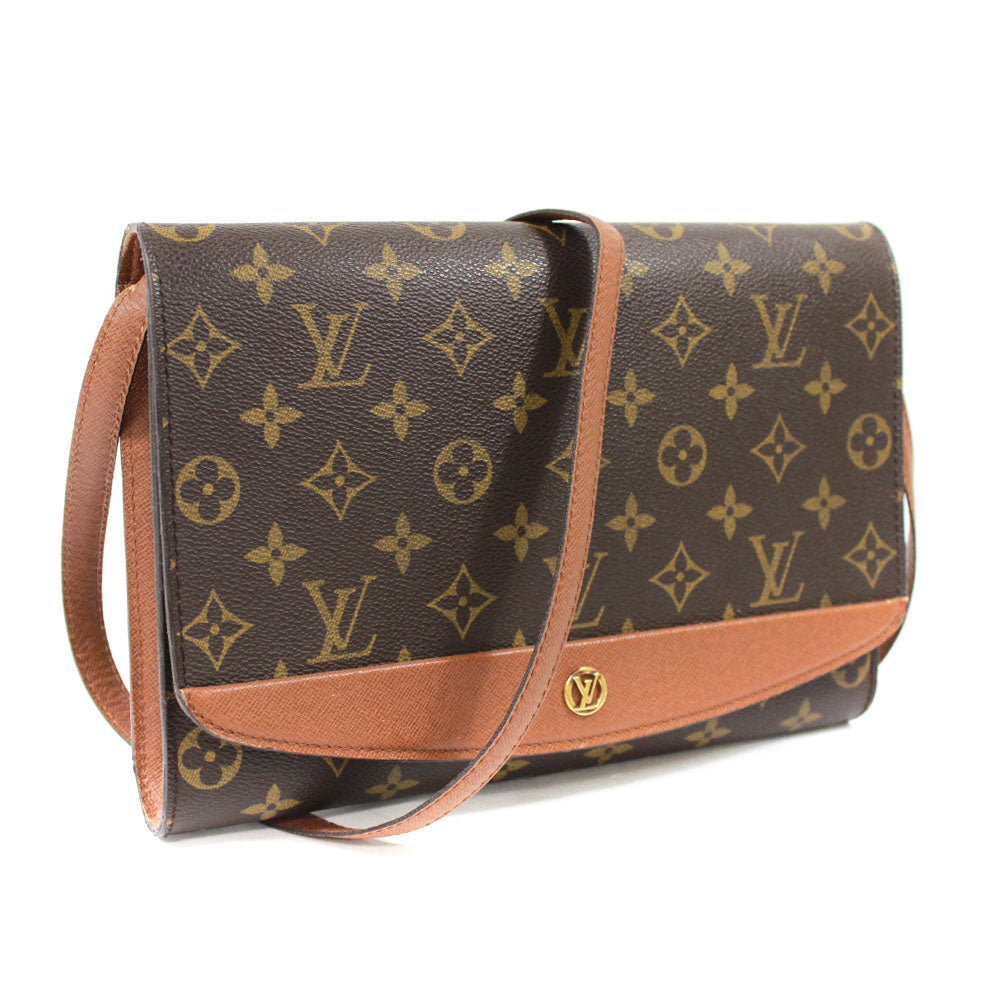 Louis Vuitton Monogram Bordeaux Shoulder Clutch Bag Shoulder Bag Brown