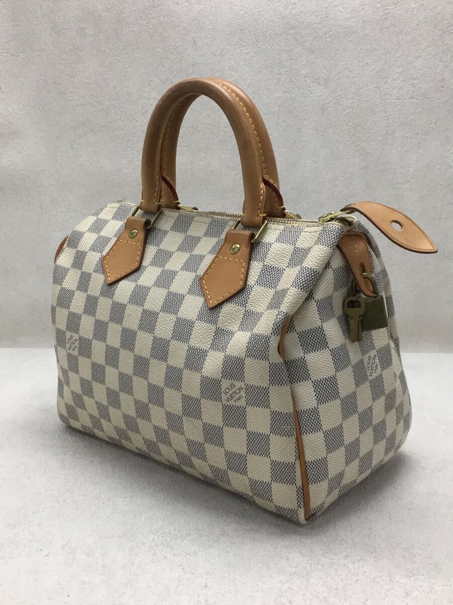 Louis Vuitton Speedy Handbag Damier Azur White