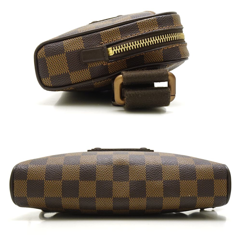 Louis Vuitton Damier Brooklyn Ebene Body Bag Waist Pouch Brown