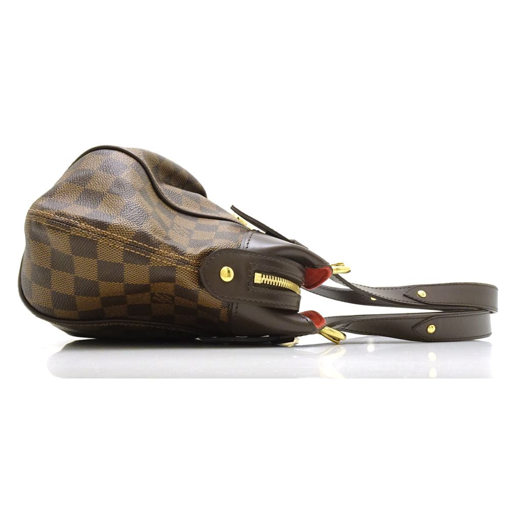 Louis Vuitton  Damier Sistine PM Ebene Handbag Brown