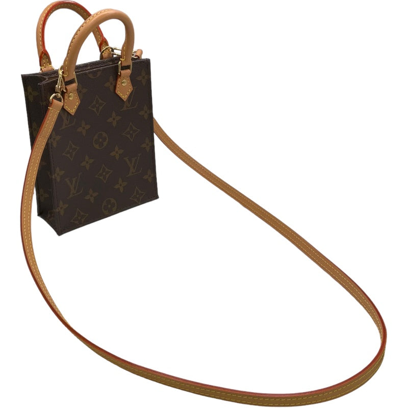 Louis Vuitton Petite Sac Plat Monogram Gold Hardware Shoulder Bag