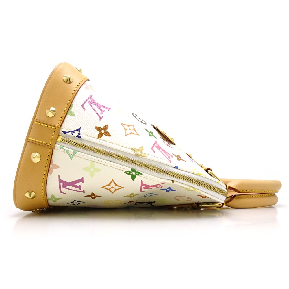 Louis Vuitton Multicolor Alma Bron Handbag White