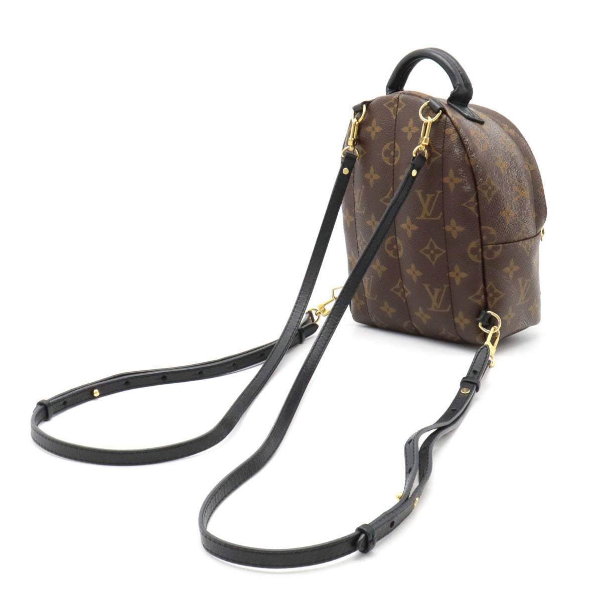 Louis Vuitton Monogram Palm Springs Backpack Mini Rucksack Leather Black