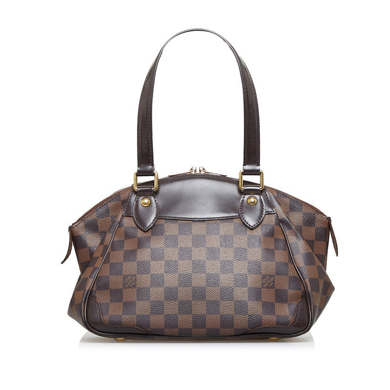 Louis Vuitton Damier Verona PM Handbag Brown Pvc Leather