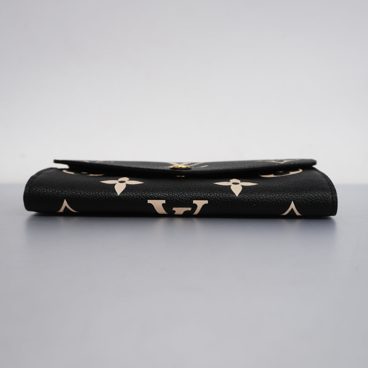 Louis Vuitton Bifold Long Wallet Monogram Implant Portefeuille Sarah Black