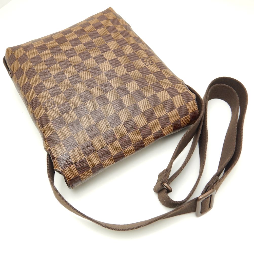 Louis Vuitton Damier Brooklyn PM Ebene Diagonal Shoulder Brown