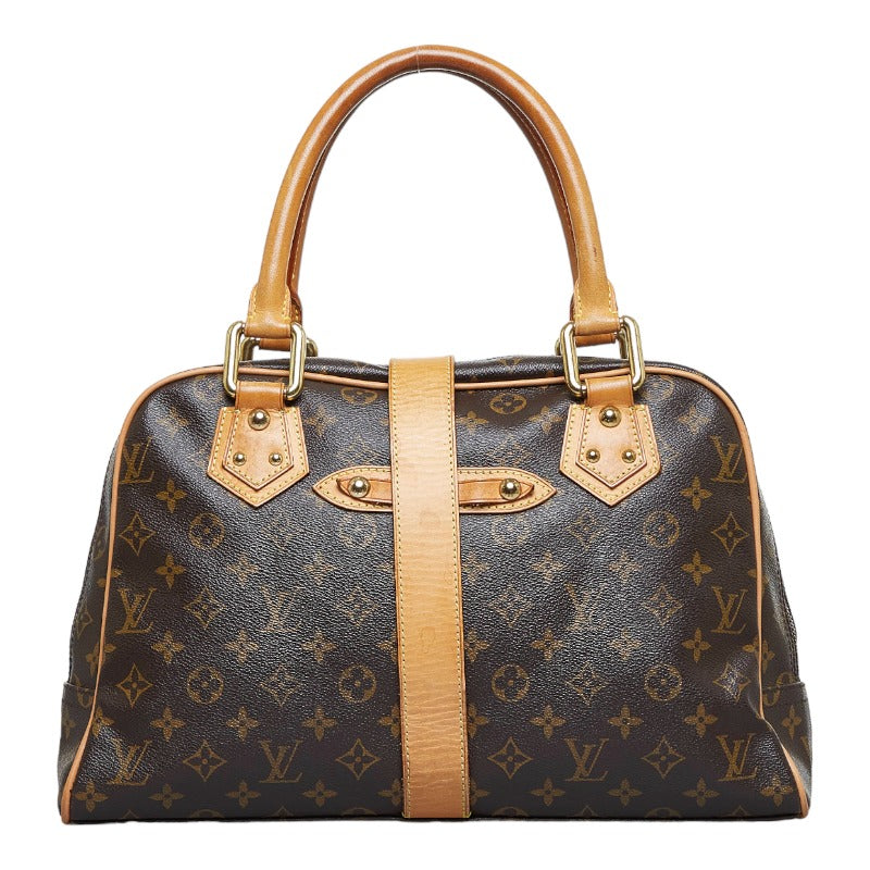 Louis Vuitton Monogram Manhattan GM Handbag Boston Bag Brown