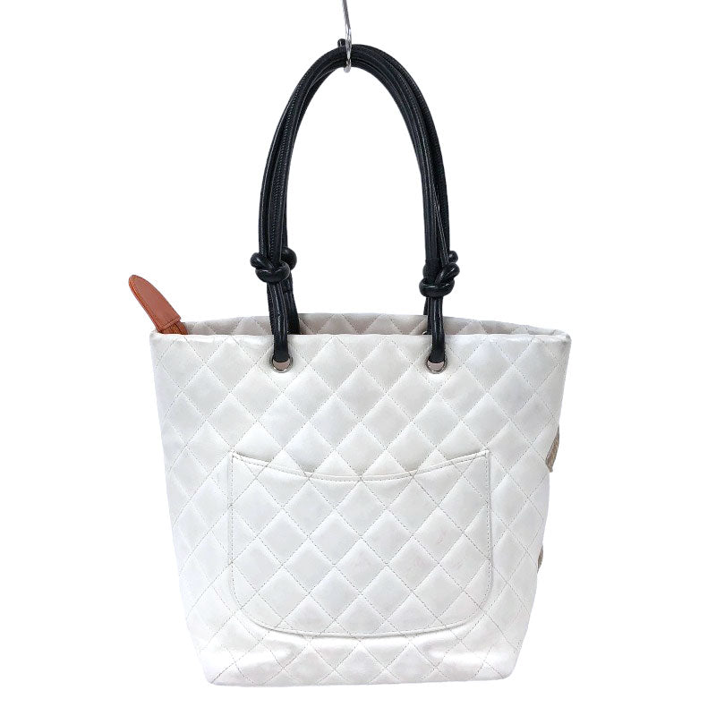 Chanel Cambon Line Medium Tote Bag White