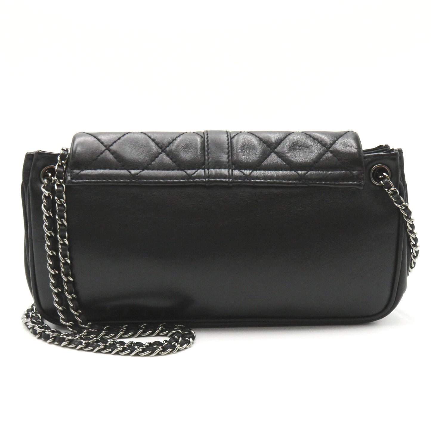 Chanel Chain Shoulder Bag Leather Black