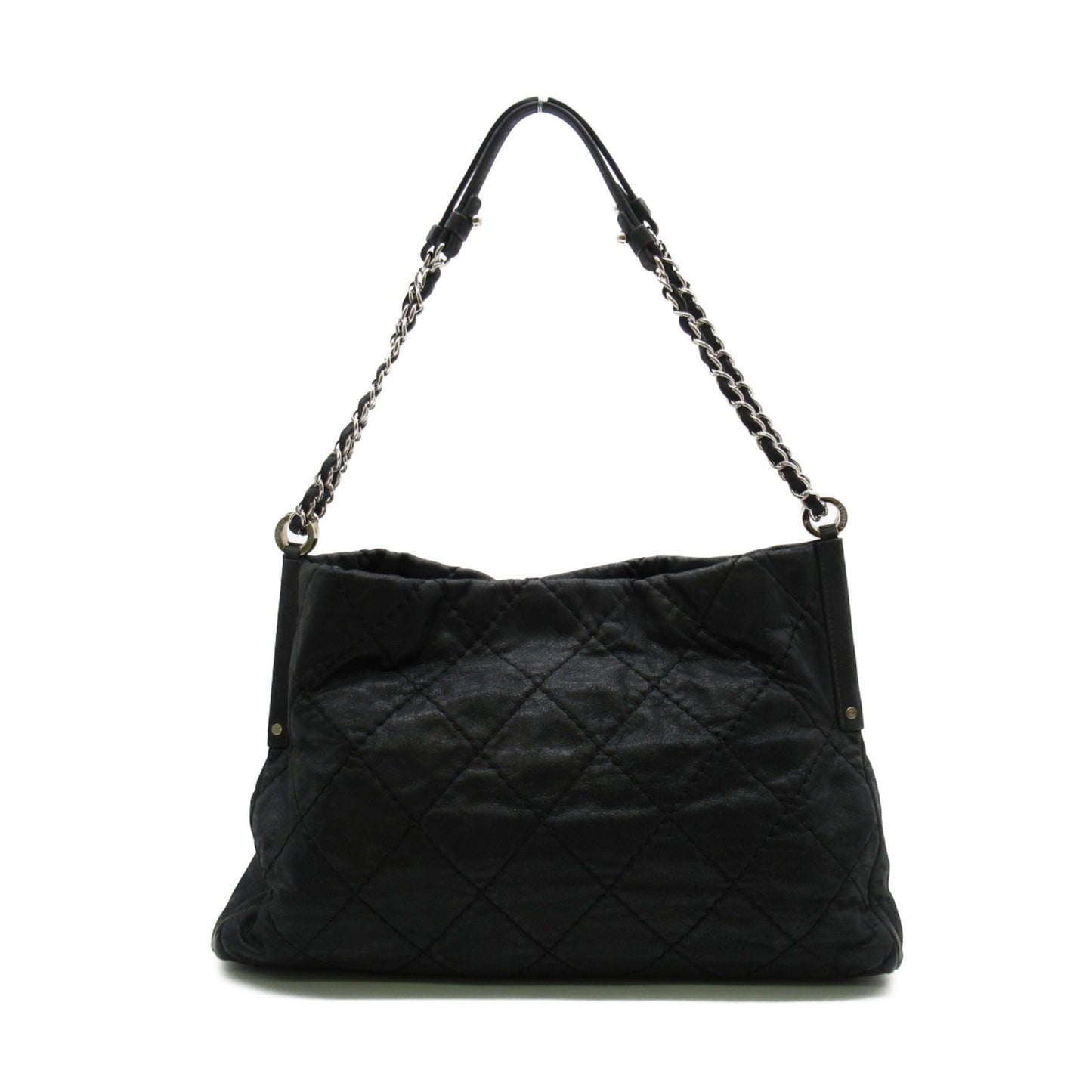 Chanel Shoulder Bag Leather Black
