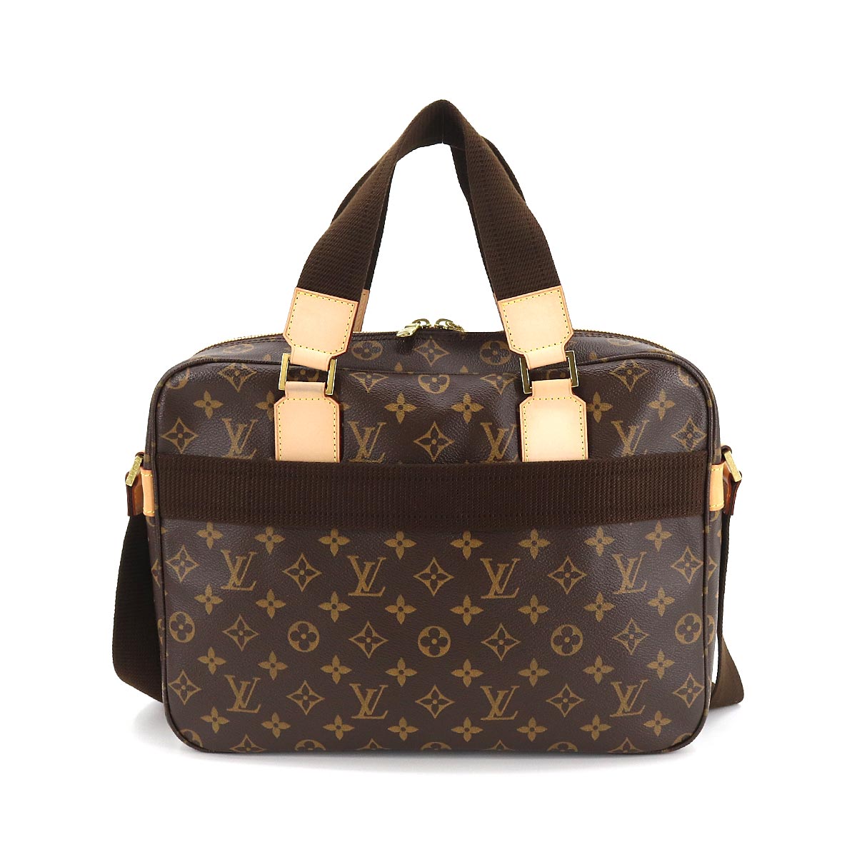 Louis Vuitton Monogram Sac Bosphore 2 Way Hand Shoulder Bag Brown