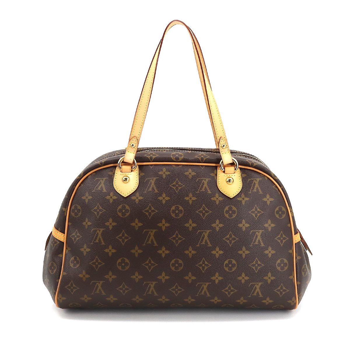 Louis Vuitton Monogram Montorgueil GM Shoulder Bag Brown Gold Hardware
