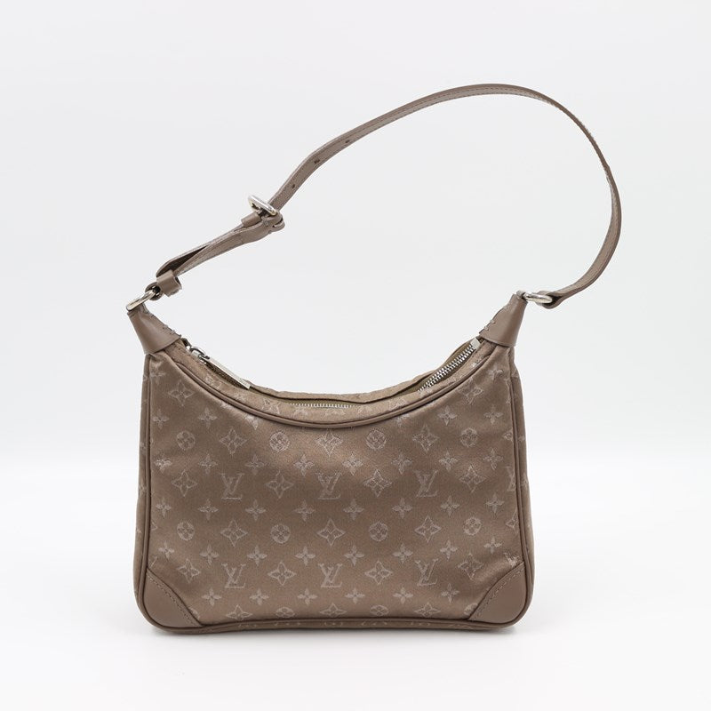 Louis Vuitton Little Boulogne Monogram Satin Noir Handbag