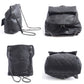 Chanel Bag Matelasse Chain Lambskin Backpack Black