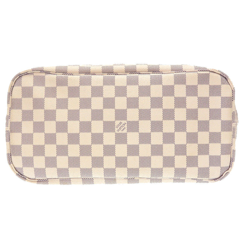 Louis Vuitton Damier Azur Neverfull MM Tote Bag White