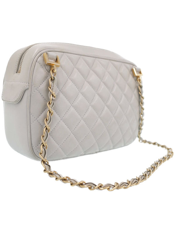 Chanel Matelasse Shoulder Bag Light Gray