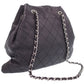 Chanel Matelasse Drawstring Type Chain Semi-Shoulder Bag Black