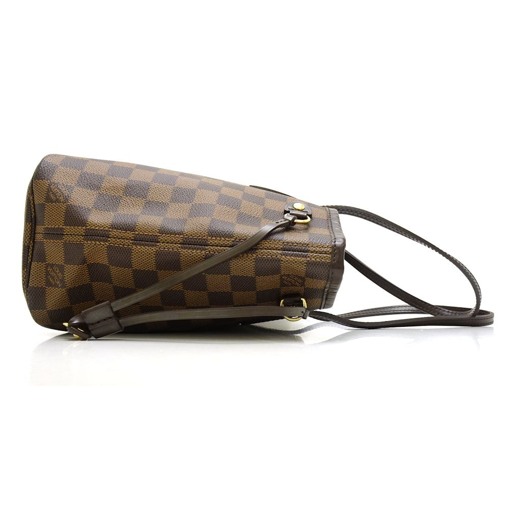 Louis Vuitton Damier Neverfull PM Ebene Tote Bag Brown