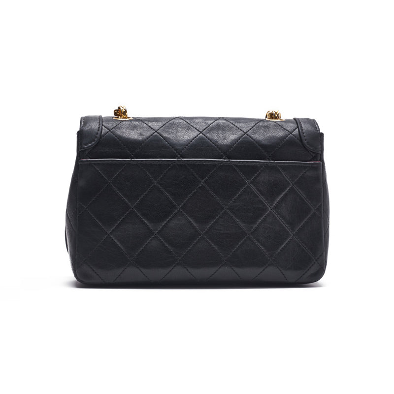 Chanel Matelass Chain Lambskin Gold Hardware Mini Shoulder Bag Black