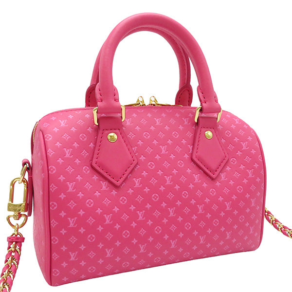 Louis Vuitton Speedy Bandouliere 20 Rose Shoulder Bag Pink