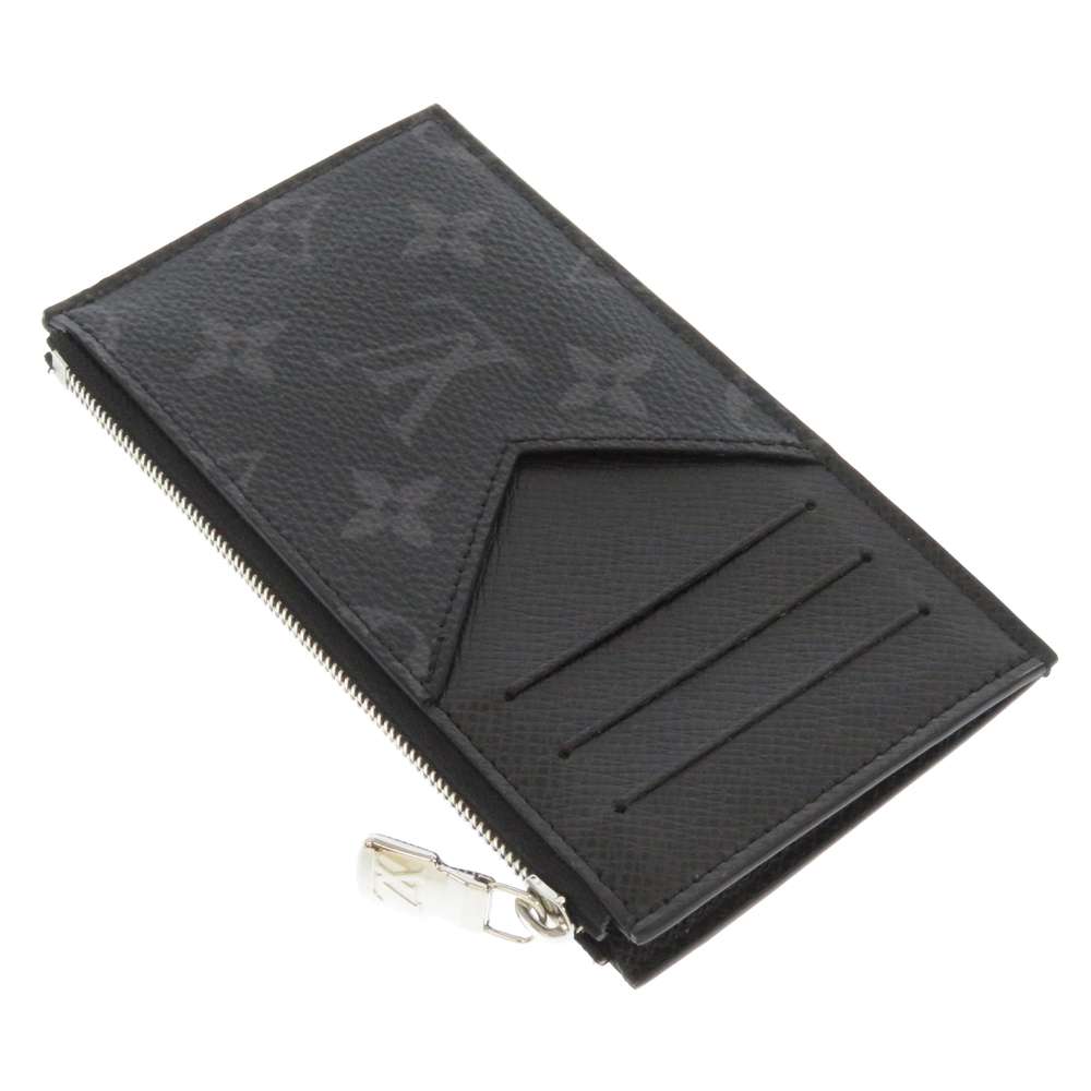 Louis Vuitton Coin Case Monogram Eclipse Coin Card Holder Black