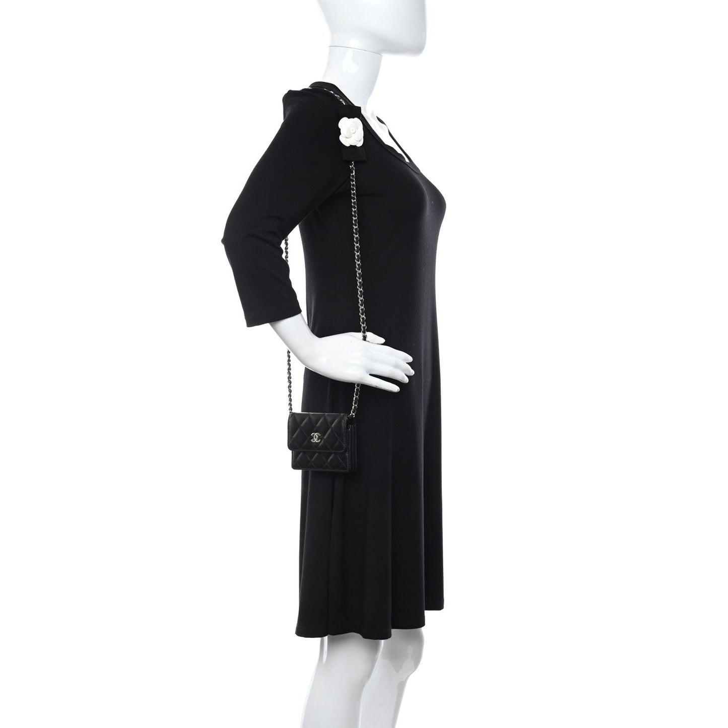 Chanel Caviar CC Shoulder Bag Black