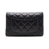 Chanel Coco Mark Chain Wallet Dark Navy Black