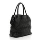 Lambskin Quilted Shopping Tote Black
