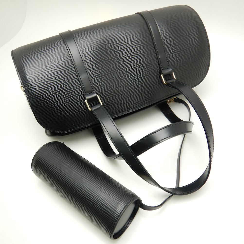 Louis Vuitton Epi Soufflot Noir Black Handbag