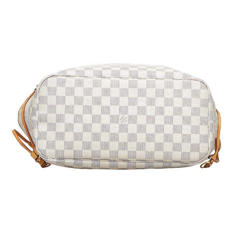 Louis Vuitton Damier Azur Neverfull MM Tote Bag Shoulder Bag White
