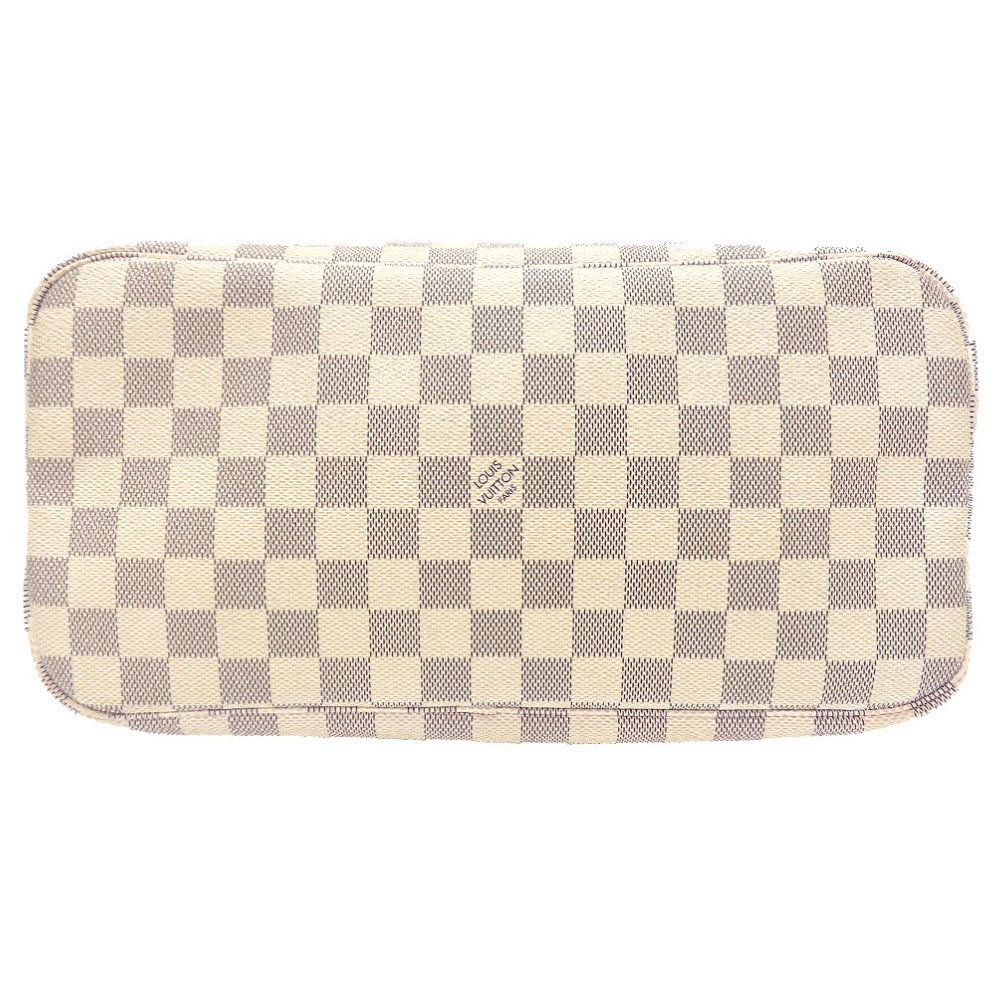 Louis Vuitton Damier Azur Neverfull MM Tote Bag White