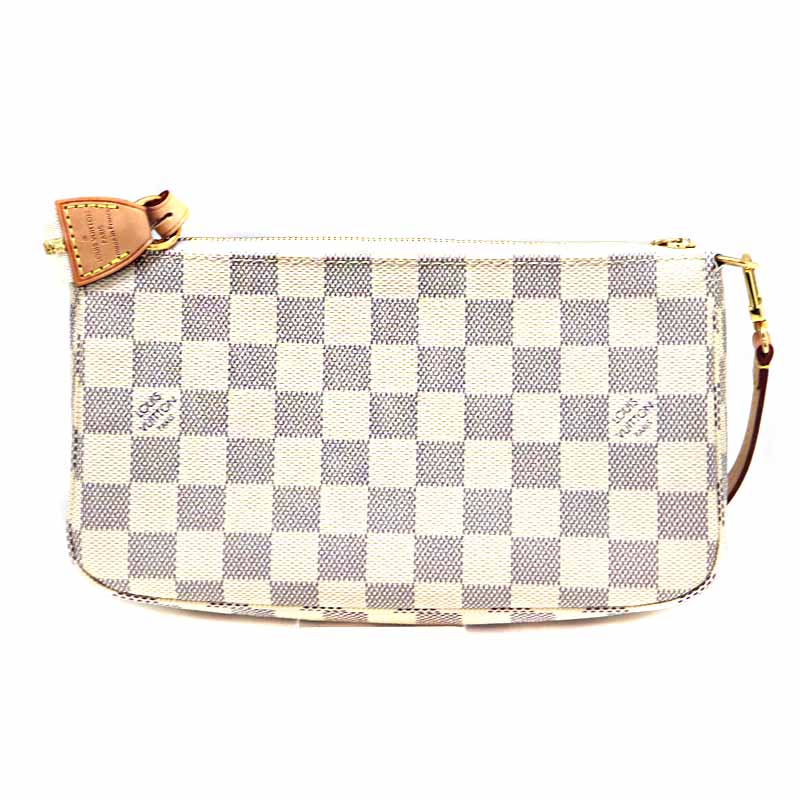 Louis Vuitton Pochette Accessoires Handbag Damier Canvas Azure