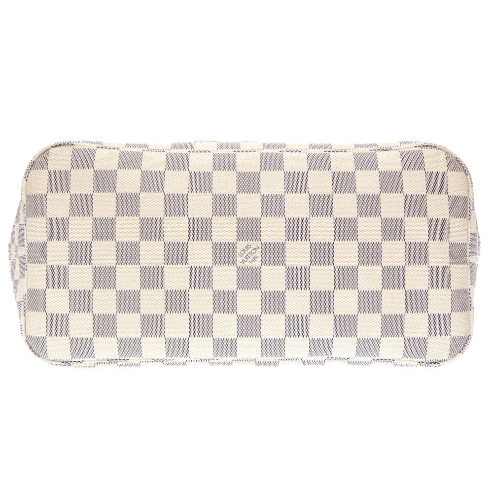 Louis Vuitton Damier Azur Neverfull MM Tote Bag white