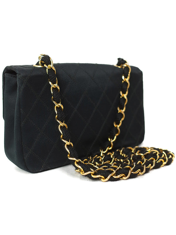 Chanel Bicolore Coco Mark Chain Shoulder Bag Black