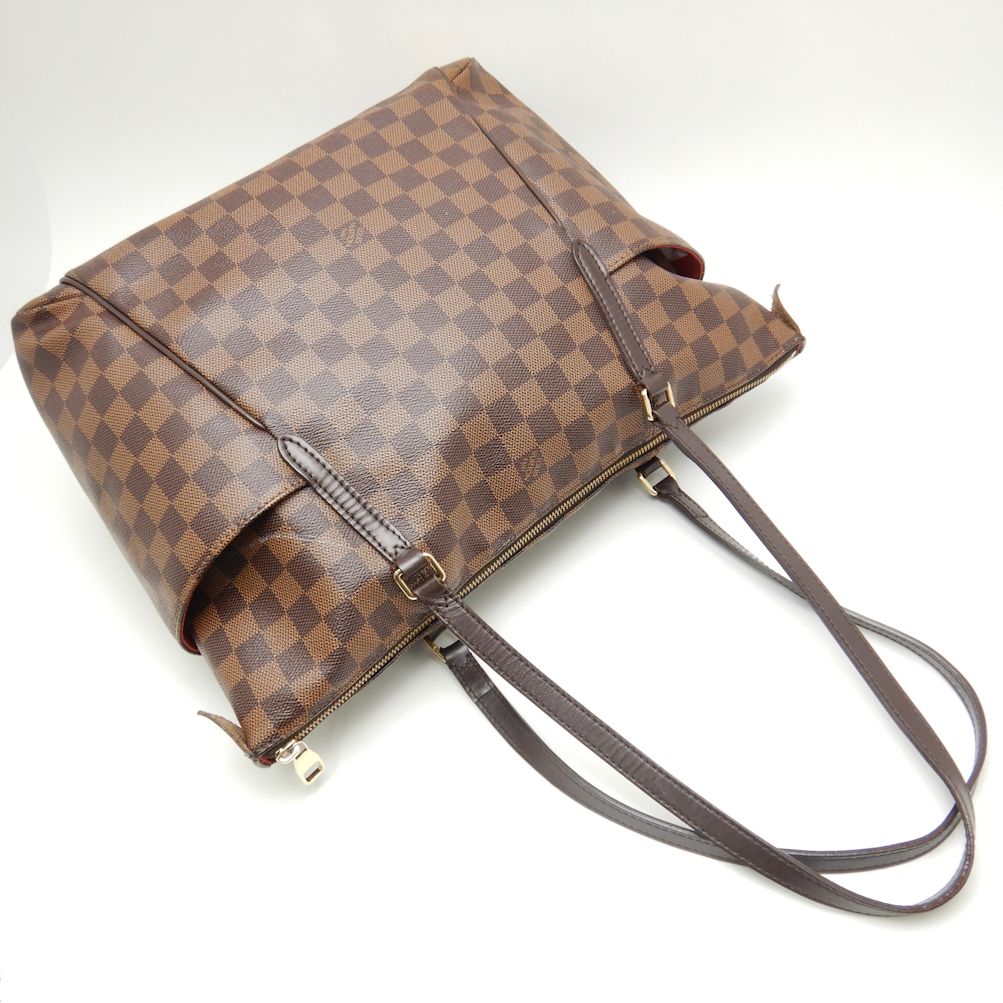 Louis Vuitton Damier Totally MM Ebene Shoulder Bag Brown