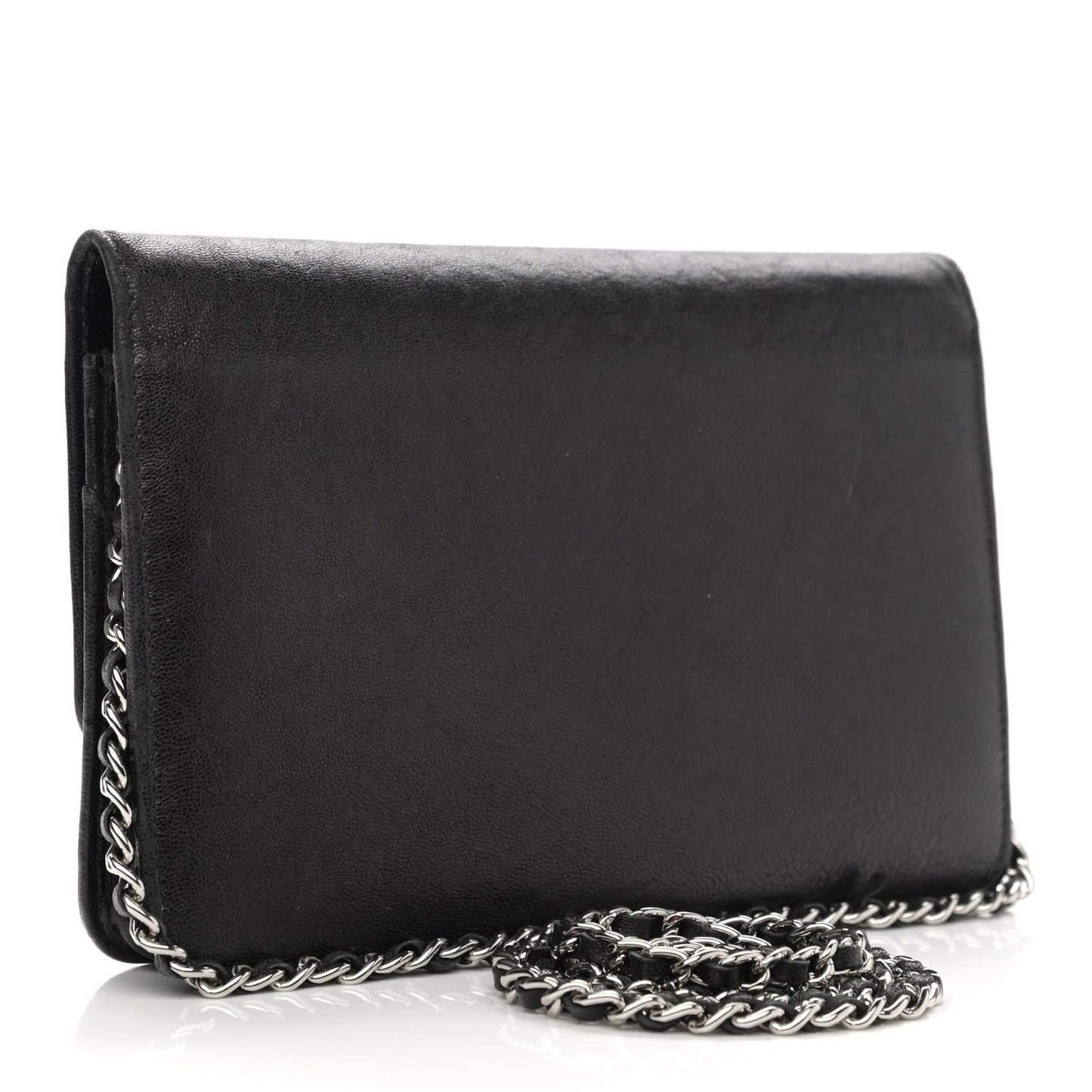 Goatskin Wallet on Chain WOC Black