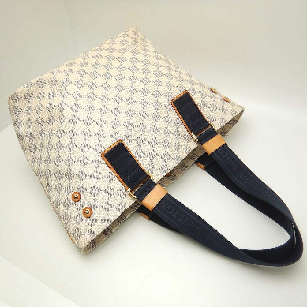 Louis Vuitton Damier Azur Plan Soleil Hippo PM Tote Bag