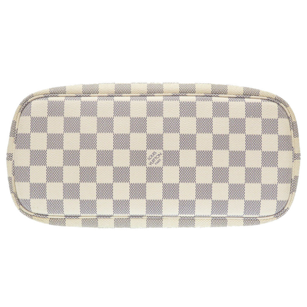 Louis Vuitton Damier Neverfull PM Azure Tote Bag white