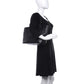 Calfskin Quilted Large Cambon Tote Black White