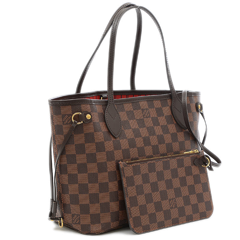 Louis Vuitton Damier Neverfull PM Tote Bag with Pouch