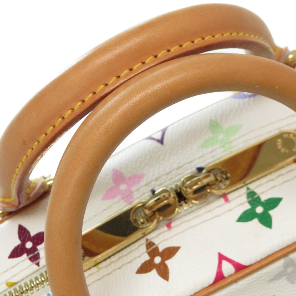 Louis Vuitton Monogram Multicolor Trouville Handbag White Bronze