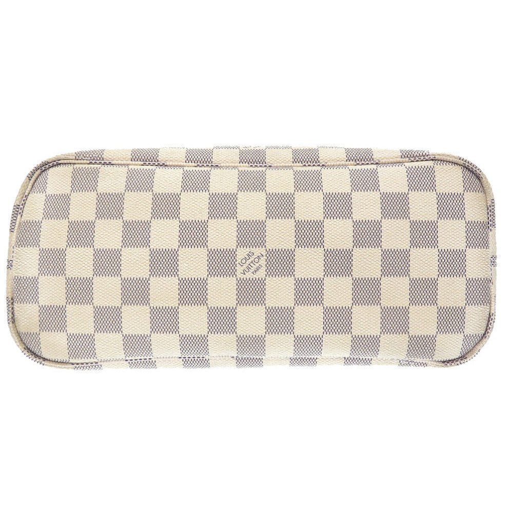 Louis Vuitton Damier Azur Neverfull PM Tote Bag white