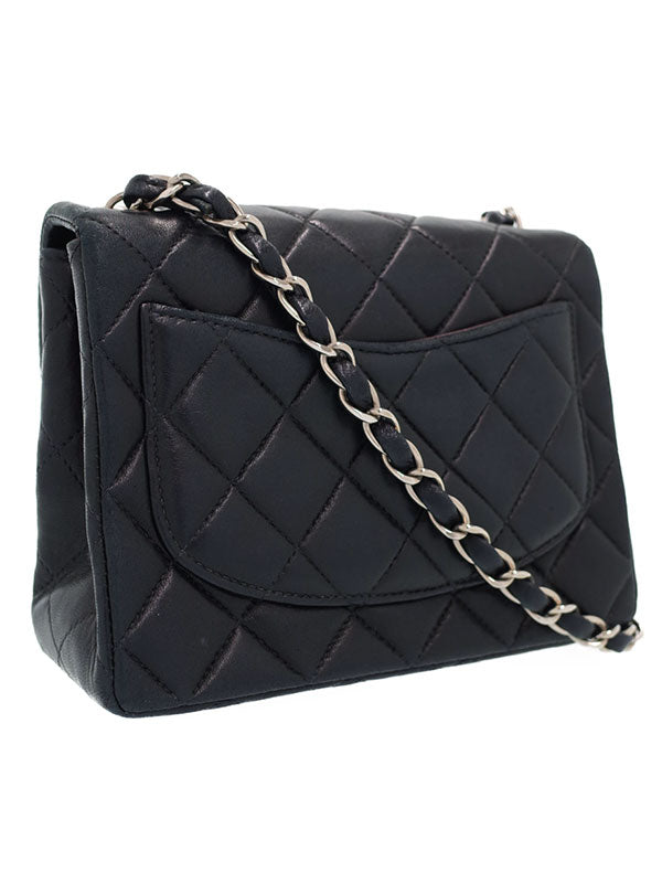 Chanel Mini Matelasse Chain Shoulder Bag Black