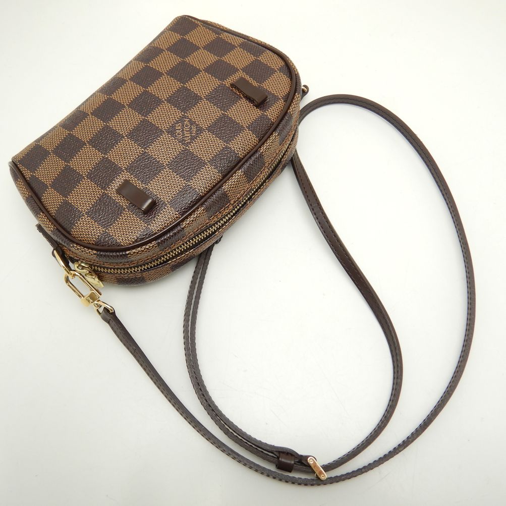 Louis Vuitton Damier Pochette Ipanema Ebene Diagonal Shoulder 2WAY Brown