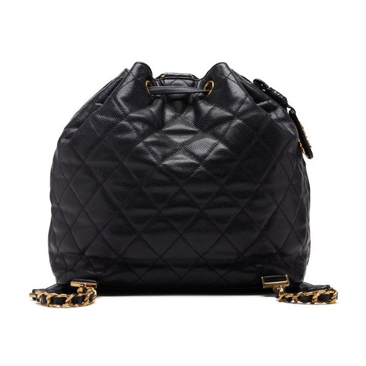 Chanel Matelasse Chain Backpack Caviar Skin Black
