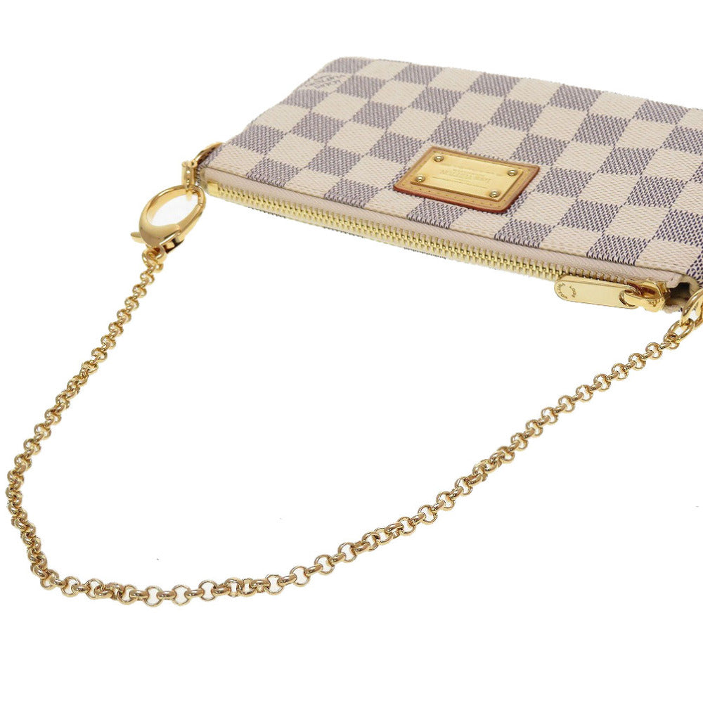 Louis Vuitton Damier Azur Pochette Mila MM Accessory Pouch white
