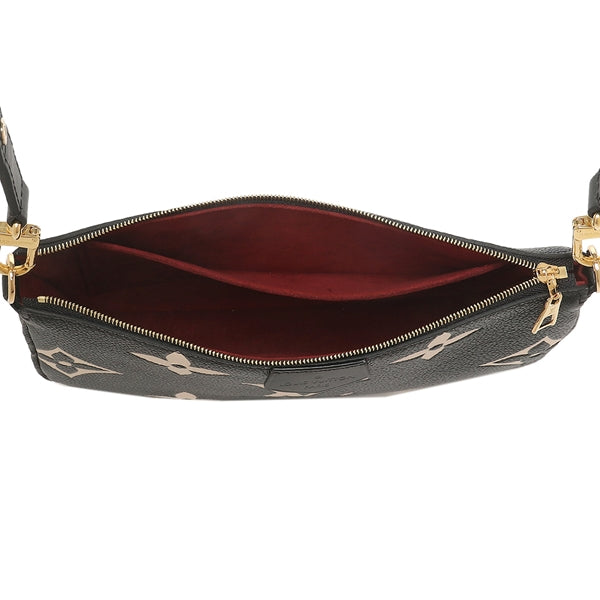 Louis Vuitton Shoulder Bag Black Beige
