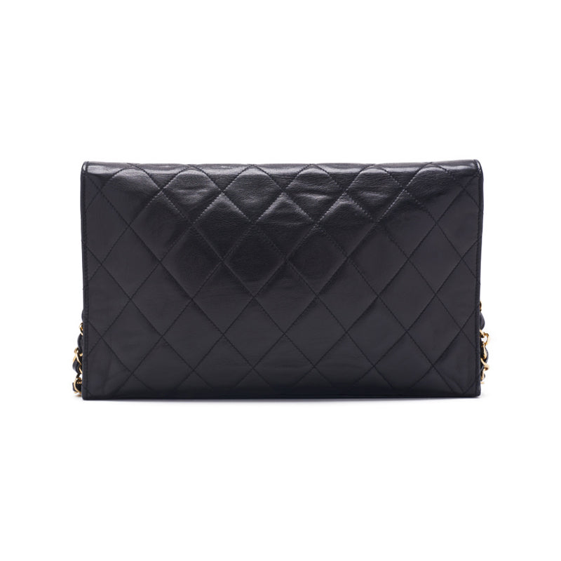 Chanel Matelasse Chain Shoulder Bag Lambskin Black
